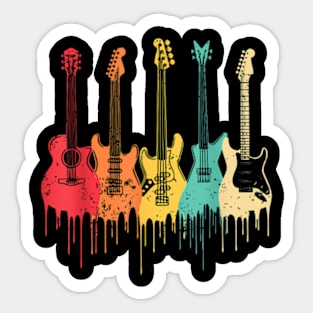 Guitar For Men Women Music Band Sticker